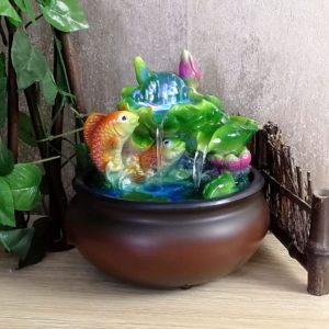 Fish on a water fountain